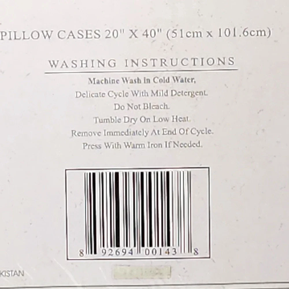 Signature‎ Collection Fine Linens King PillowCases Cotton Sateen 400 tc. 1-Pair